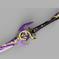 Genshin Impact Mistsplitter Reforged Cosplay Sword 3D Model STL File