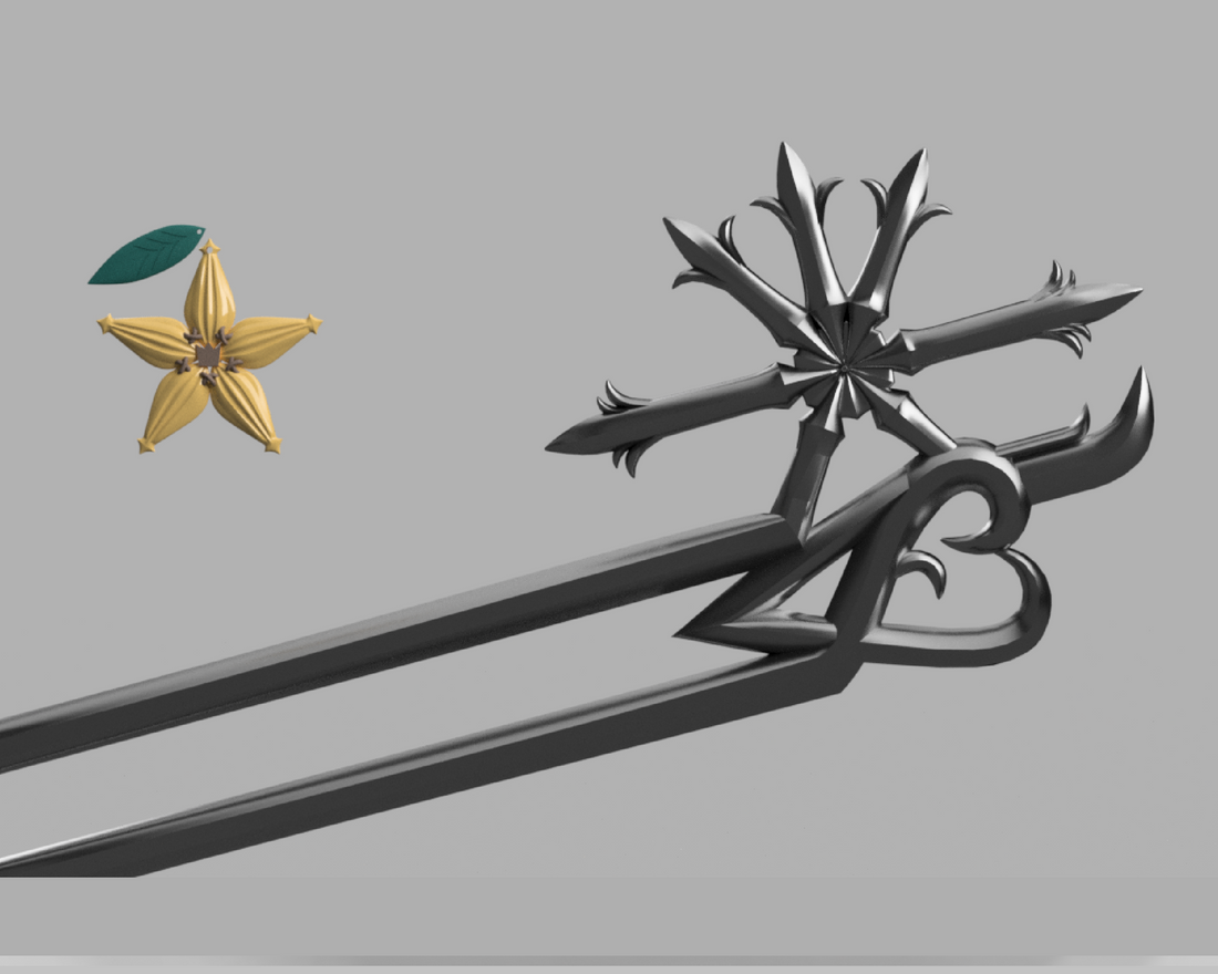 Kingdom Hearts Oathkeeper Keyblade 3' long 3D Model STL file for Cosplay - Porzellan Props