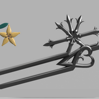 Kingdom Hearts Oathkeeper Keyblade 3' long 3D Model STL file for Cosplay - Porzellan Props