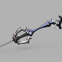 Kingdom Hearts Rainfell Keyblade 3' long Cosplay Prop 3D Printed Kit