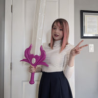 She Ra's Sword of Protection LED Edition - 3 ft long 3D Printed Cosplay Kit - Porzellan Props