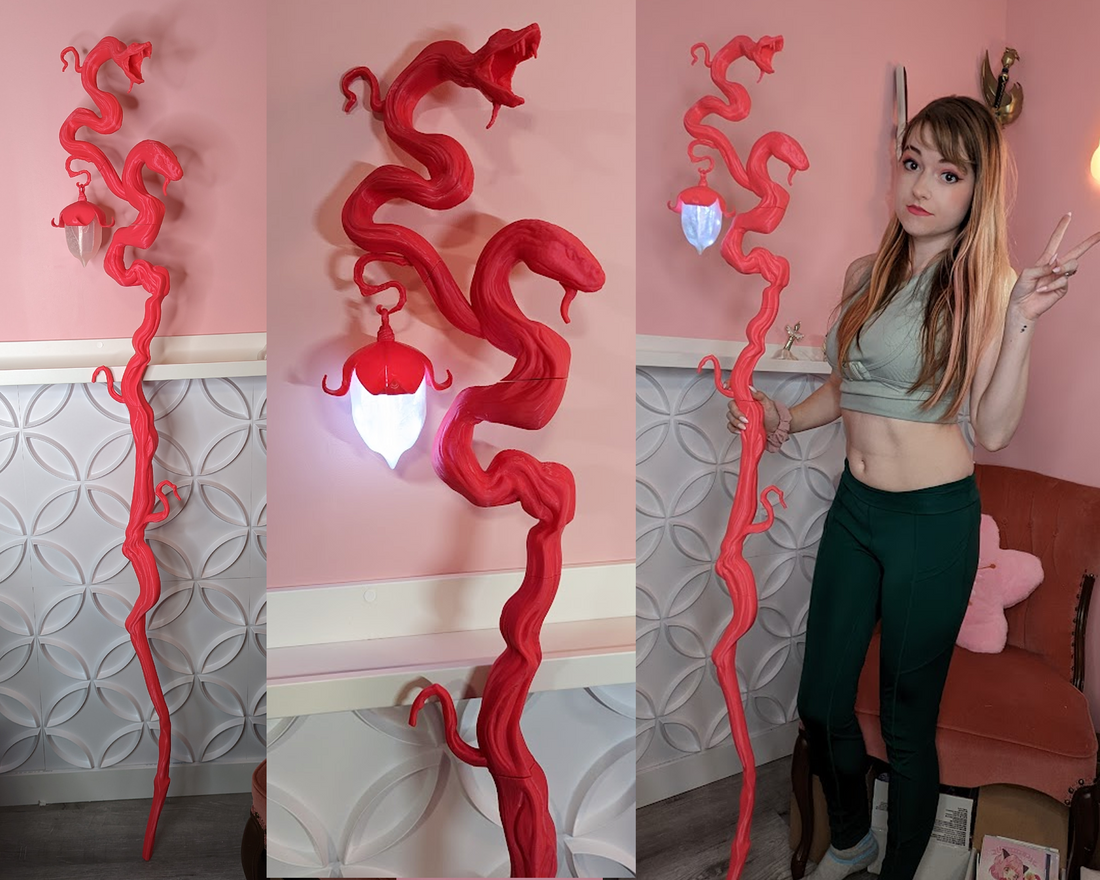 Fearne's Staff of the Adder 3D Printed Cosplay Prop Kit