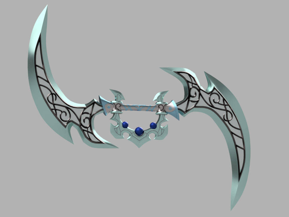 Warcraft Tyrande Whisperwind Glaive 3D Printed Cosplay Kit - Porzellan Props