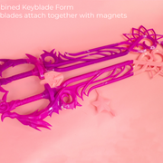 Kingdom Hearts Sora and Riku's Combined Keyblade 3D Printed Cosplay Kit - Porzellan Props