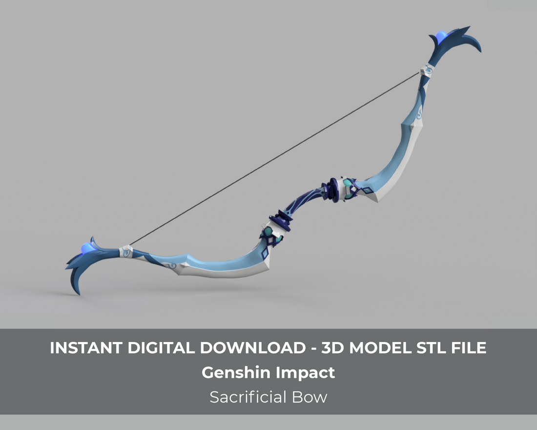 Genshin Impact Sacrificial Bow Diona Cosplay Prop 3D Model STL File
