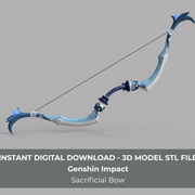 Genshin Impact Sacrificial Bow Diona Cosplay Prop 3D Model STL File