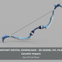 Genshin Impact Sacrificial Bow Diona Cosplay Prop 3D Model STL File