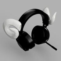 Ram Headphone Horns 3D Model STL File