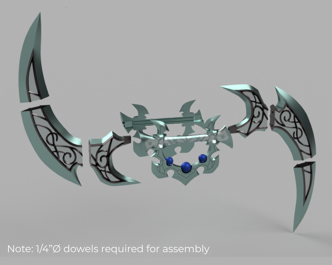 Warcraft Tyrande Whisperwind Glaive Cosplay 3D Model STL File - Porzellan Props