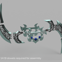 Warcraft Tyrande Whisperwind Glaive Cosplay 3D Model STL File - Porzellan Props