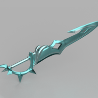 Genshin Impact Tartaglia Childe Water Blade Cosplay Sword 3D Model STL File - Porzellan Props
