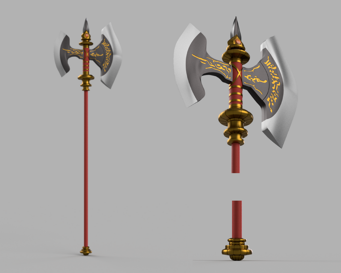 Fire Emblem Shadow Dragon Minerva's Axe Hauteclere 3D Model STL Files for Cosplay - Porzellan Props