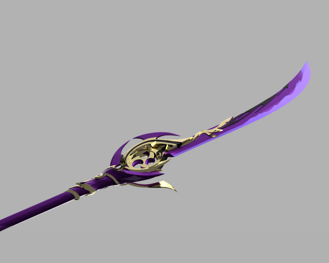 Genshin Impact Engulfing Lightning Cosplay Polearm 3D Model STL File