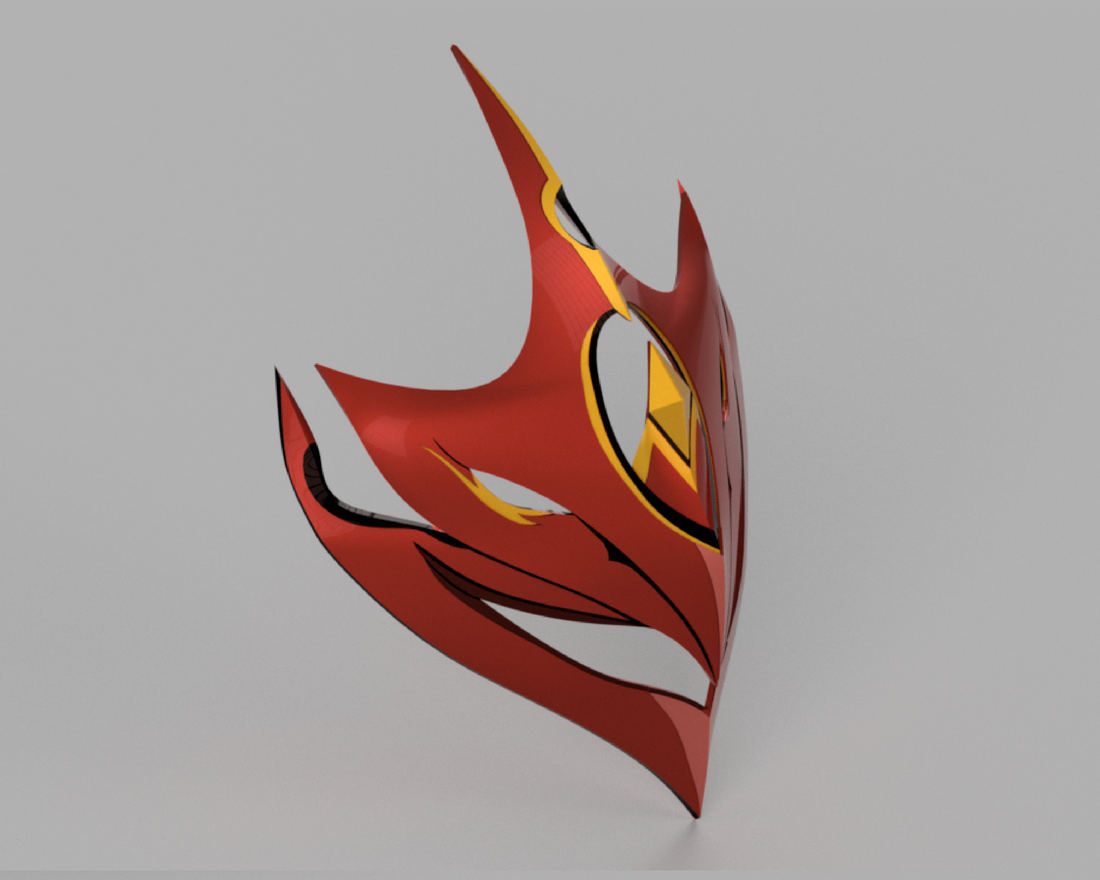 Genshin Impact Tartaglia Childe Cosplay Mask 3D Model STL File - Porzellan Props