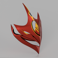 Genshin Impact Tartaglia Childe Cosplay Mask 3D Model STL File - Porzellan Props