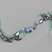 Warcraft Tyrande Whisperwind Glaive Cosplay 3D Model STL File - Porzellan Props