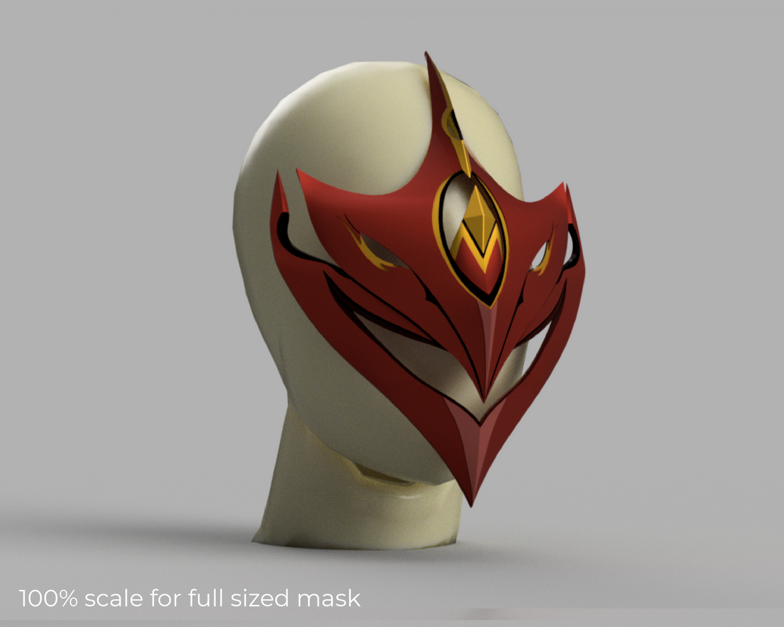 Genshin Impact Tartaglia Childe Cosplay Mask 3D Model STL File - Porzellan Props