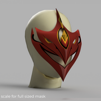 Genshin Impact Tartaglia Childe Cosplay Mask 3D Model STL File - Porzellan Props