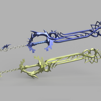 Kingdom Hearts Sora and Riku's Combined Keyblade 3D Model STL File - Porzellan Props