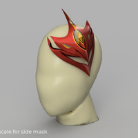 Genshin Impact Tartaglia Childe Cosplay Mask 3D Model STL File - Porzellan Props