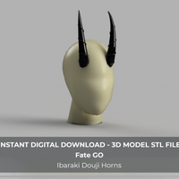 Fate Ibaraki Doji Douji Berserker Cosplay Horns 3D Model STL File - Porzellan Props