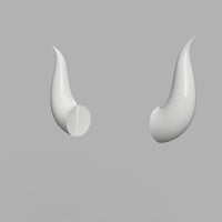 Bowsette Cosplay Horns 3D Model STL File - Porzellan Props