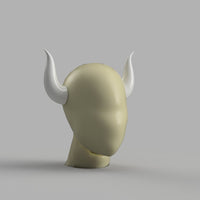 Bowsette Cosplay Horns 3D Model STL File - Porzellan Props