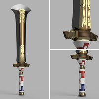 Smash Bros Ultimate | Legend of Zelda Ganondorf Sword 3D Model STL Digital File - Porzellan Props