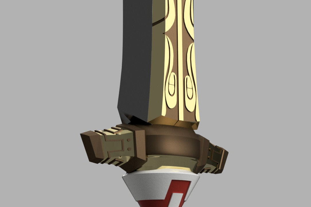 Smash Bros Ultimate | Legend of Zelda Ganondorf Sword 3D Model STL Digital File - Porzellan Props