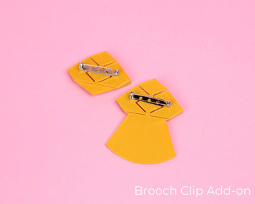 Add On Item Only - Flat Back Brooch Clip - Porzellan Props