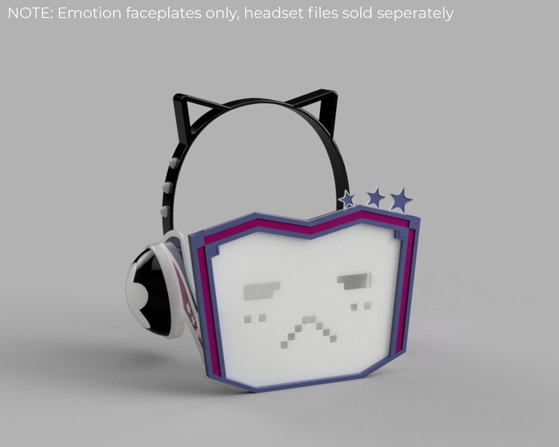 Love Live! PDP Rina Tennoji Headset Additional Face Plates DLC Pack 3D Model STL File - Porzellan Props