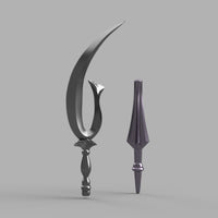 Sailor Moon Sailor Saturn Silence Glaive Staff 3D Model STL File - Porzellan Props