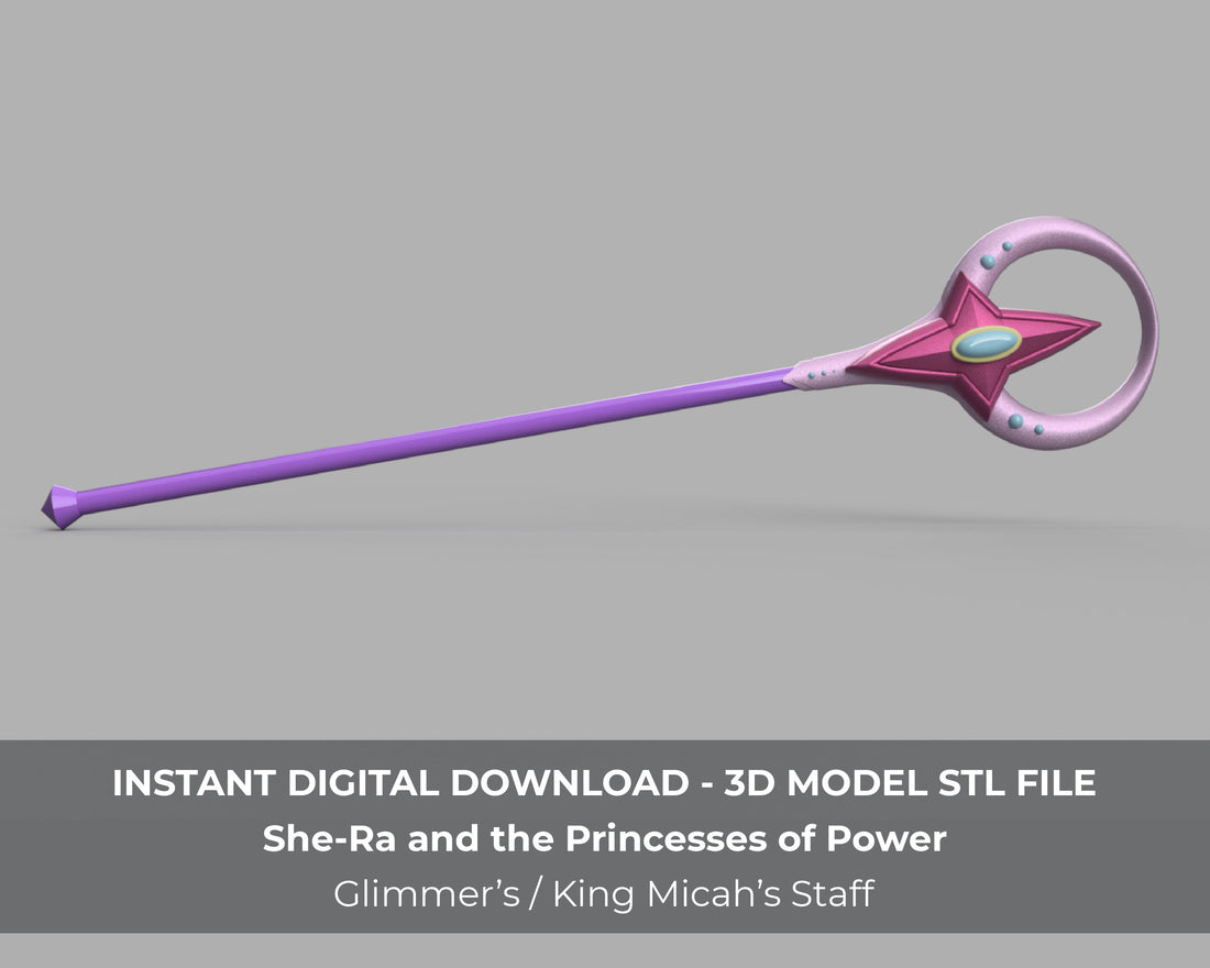 Glimmer's / King Micah's Staff - 3D Model STL File - Porzellan Props