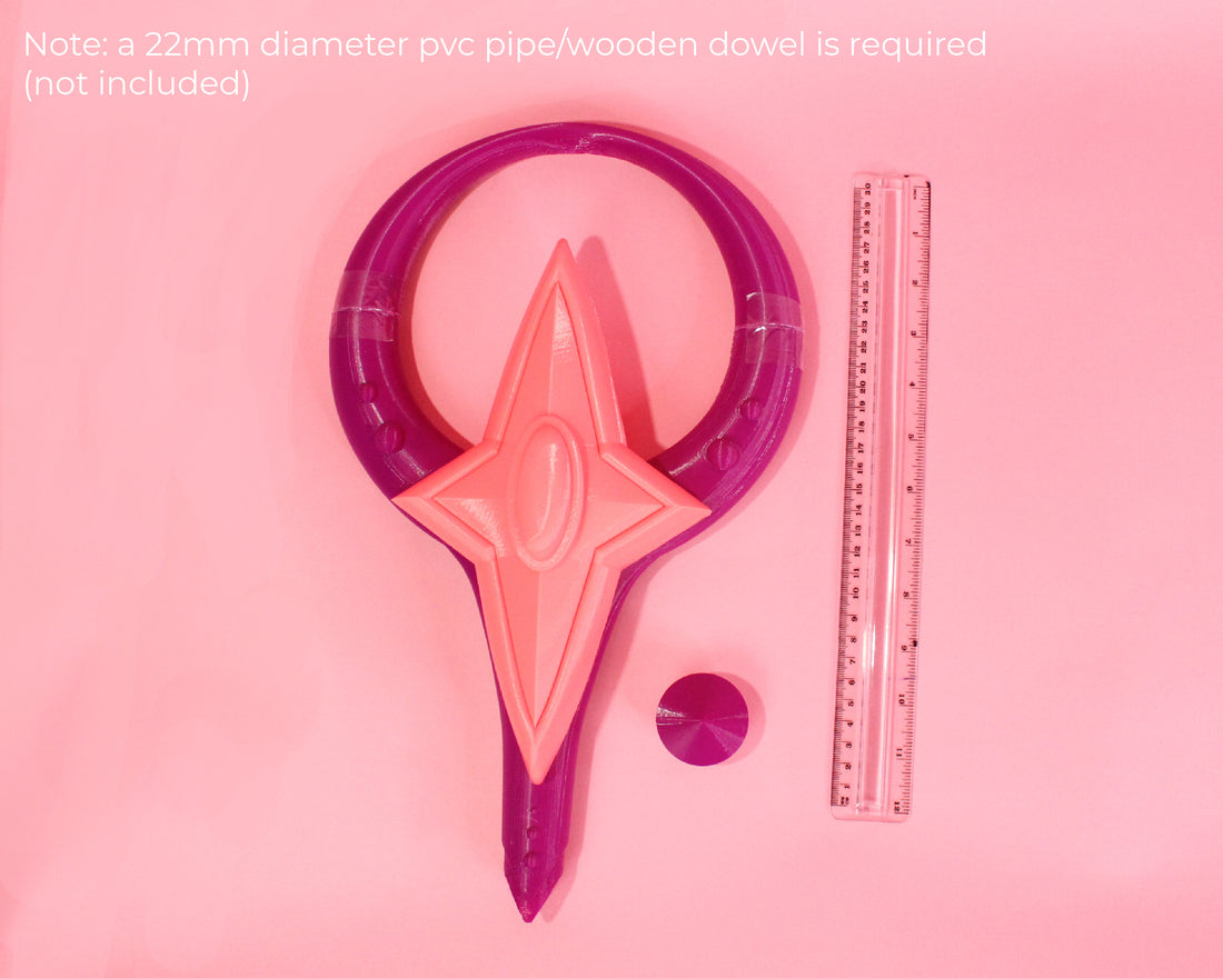 Glimmer's / King Micah's Staff - 3D Printed Cosplay Kit - Porzellan Props