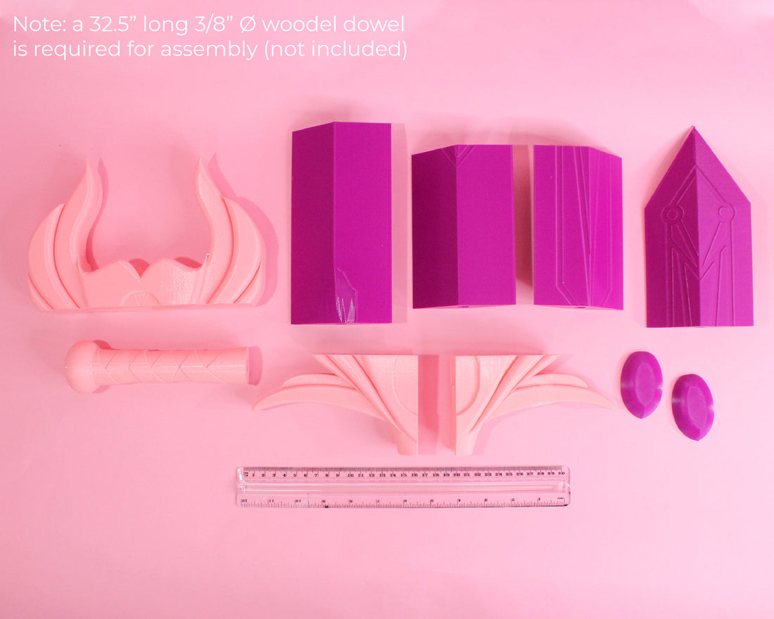 She Ra's Sword of Protection - 3 ft long 3D Printed Cosplay Kit - Porzellan Props