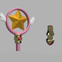 Cardcaptor Sakura Sealing Staff Star Wand 3D Model STL File for Cosplay - Porzellan Props