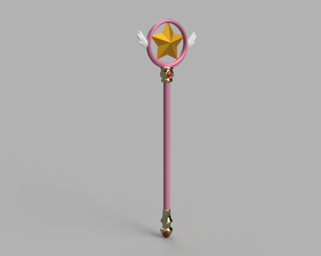 Cardcaptor Sakura Sealing Staff Star Wand 3D Model STL File for Cosplay - Porzellan Props