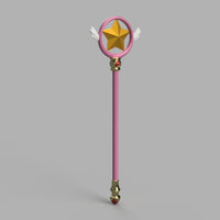 Cardcaptor Sakura Sealing Staff Star Wand 3D Model STL File for Cosplay - Porzellan Props