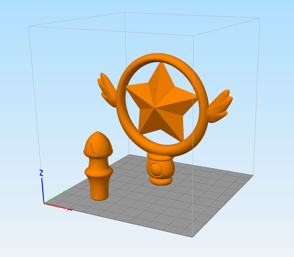 Cardcaptor Sakura Sealing Staff Star Wand 3D Model STL File for Cosplay - Porzellan Props