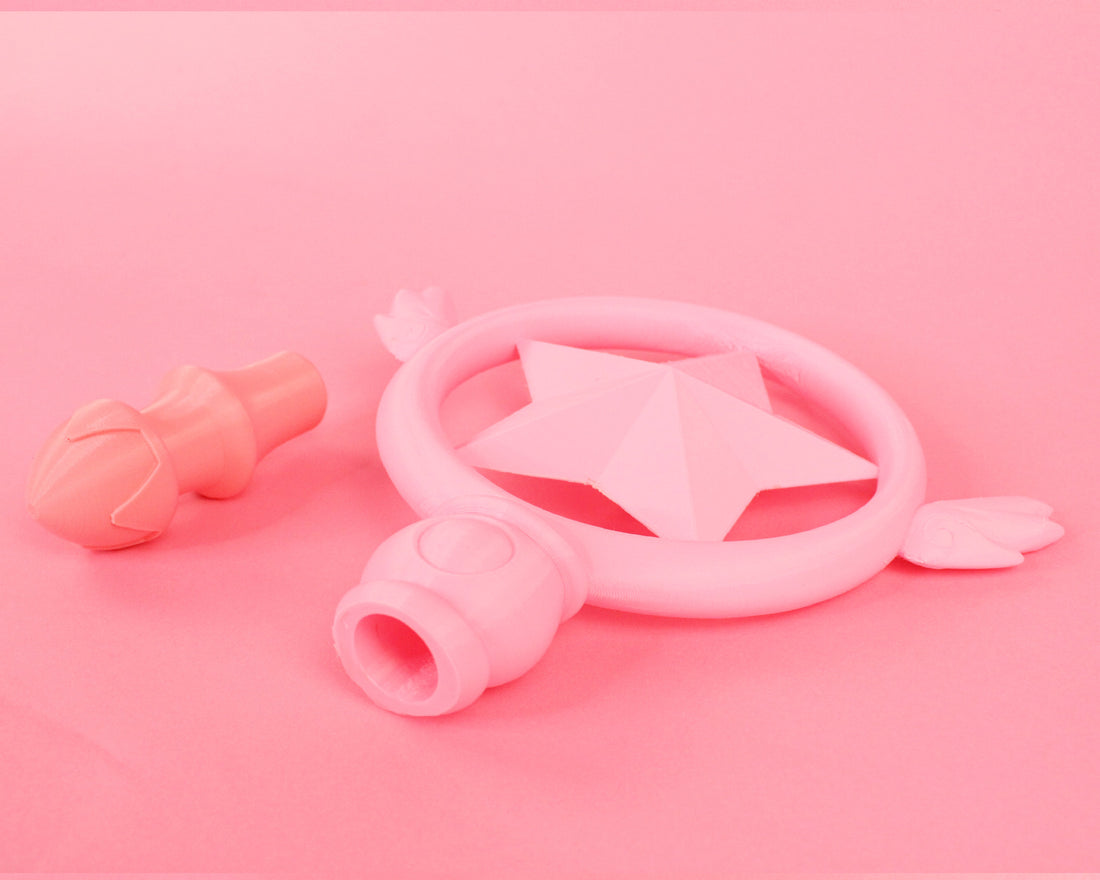 Cardcaptor Sakura Sealing Staff Star Wand 3D Printed Cosplay Kit - Porzellan Props