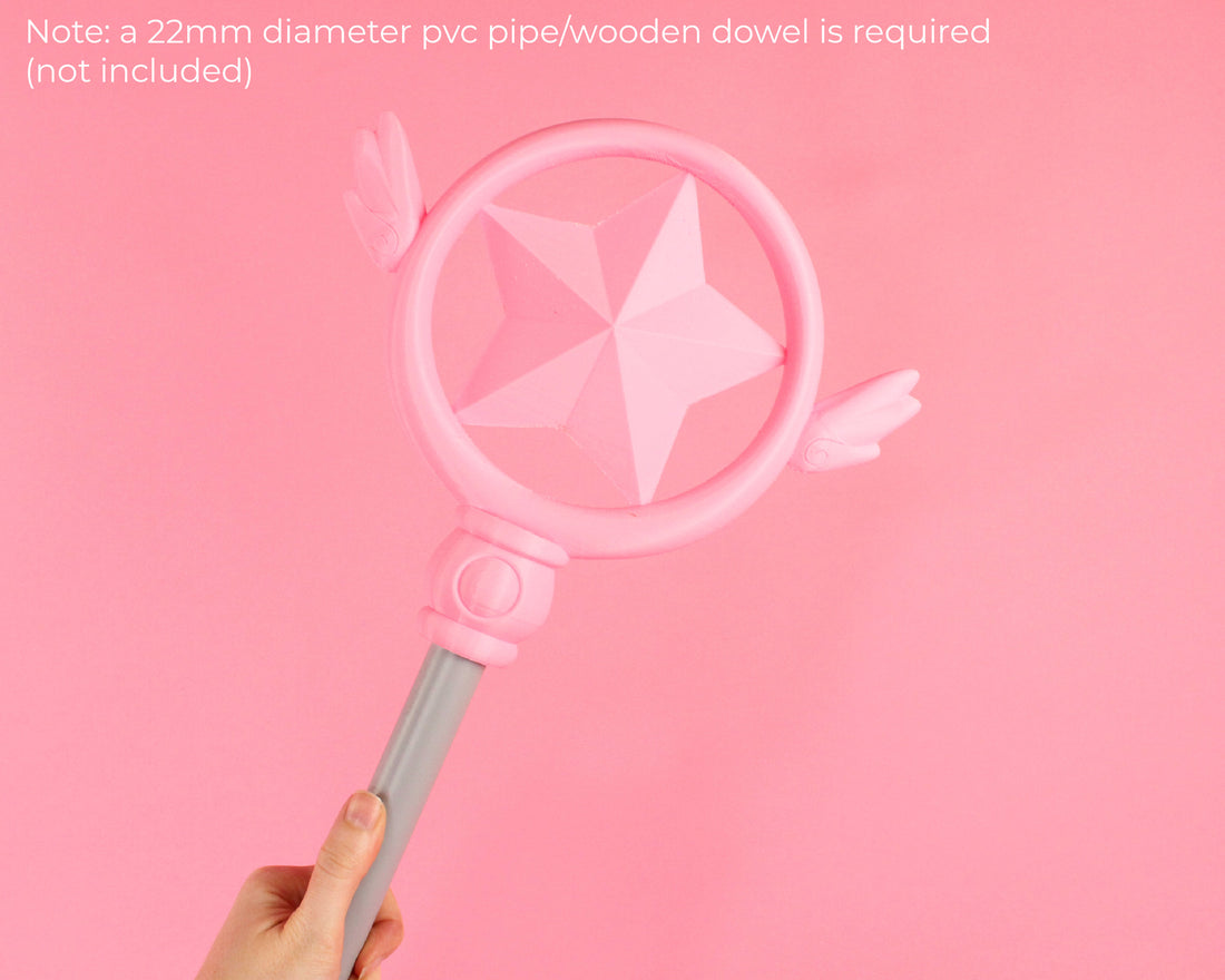 Cardcaptor Sakura Sealing Staff Star Wand 3D Model STL File for Cosplay - Porzellan Props