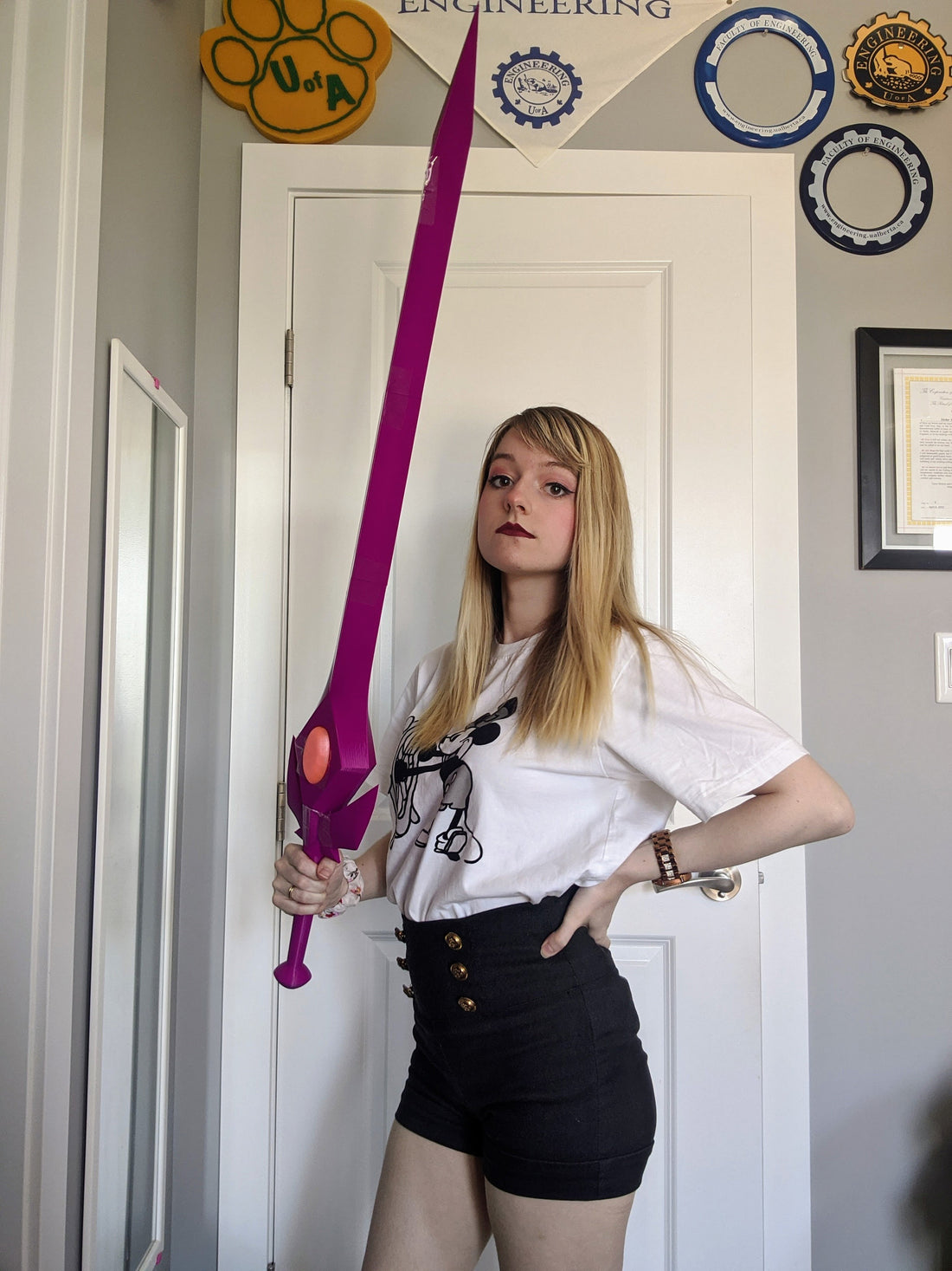 She Ra's Upgraded Sword of Protection S5 - 3.5 ft long 3D Printed Cosplay Kit - Porzellan Props