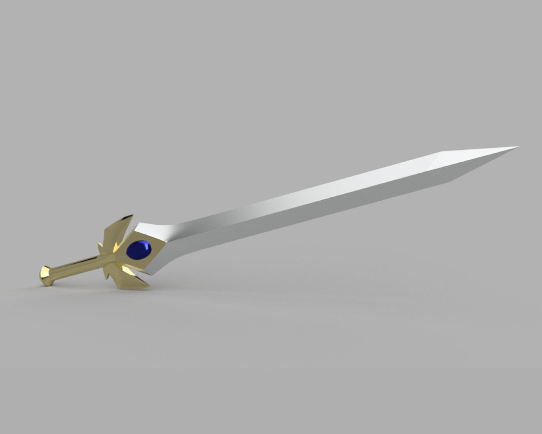 She Ra's Upgraded Sword of Protection S5 - 3.5 ft long 3D Model STL File - Porzellan Props