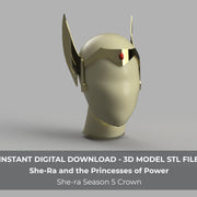 She Ra's S5 Headpiece Tiara Crown 3D Model STL File - Porzellan Props
