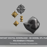 Fire Emblem Three Houses Timeskip Mercedes Cosplay Accessories 3D Model STL Files - Porzellan Props
