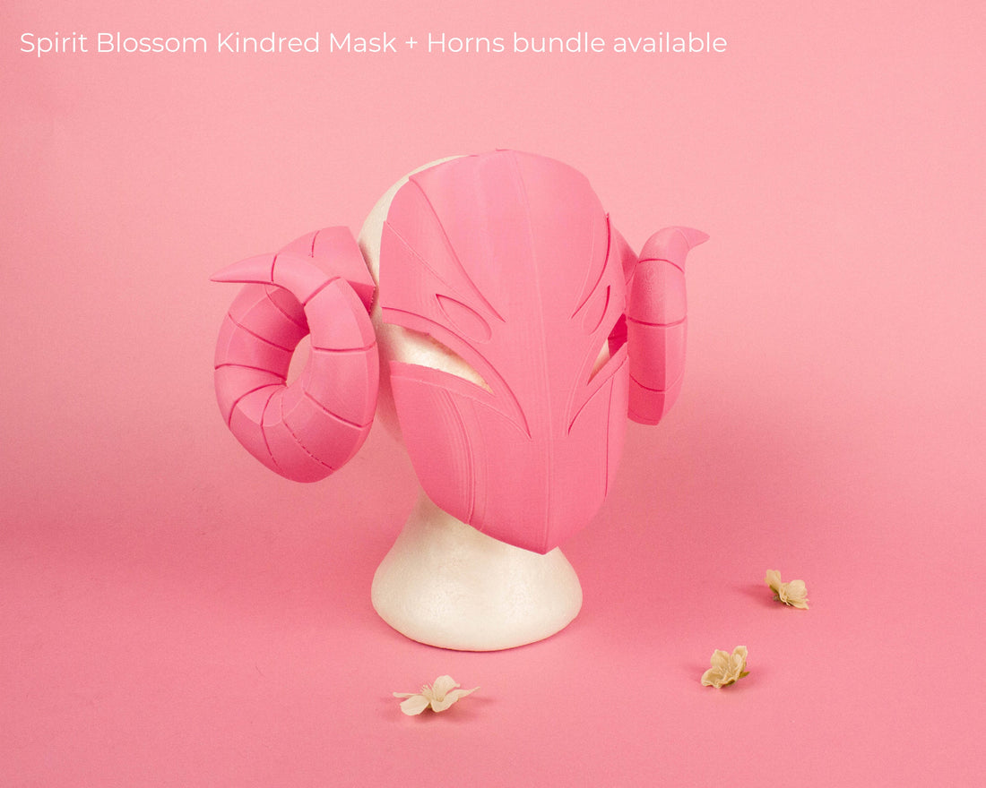 League of Legends LoL Spirit Blossom Kindred Cosplay Mask 3D Printed Kit - Porzellan Props