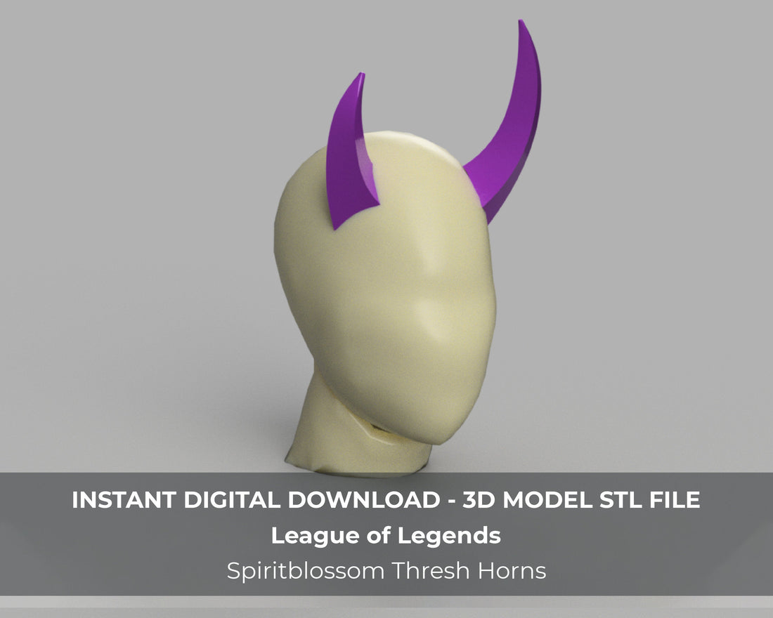 League of Legends LoL Spirit Blossom Thresh Cosplay Horns 3D Model STL Files - Porzellan Props