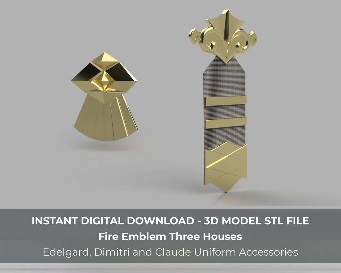 Fire Emblem Three Houses Cosplay Edelgard Dimitri Claude Uniform Pre-Time Skip Accessories 3D Model STL Files - Porzellan Props